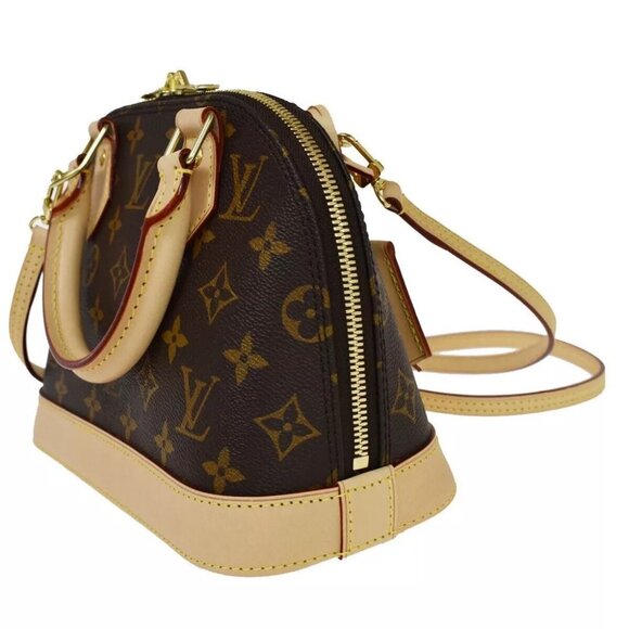 authenticity guaranteed LOUIS VUITTON Alma BB 2Way Hand Bag Monogram Leather - Picture 2 of 14